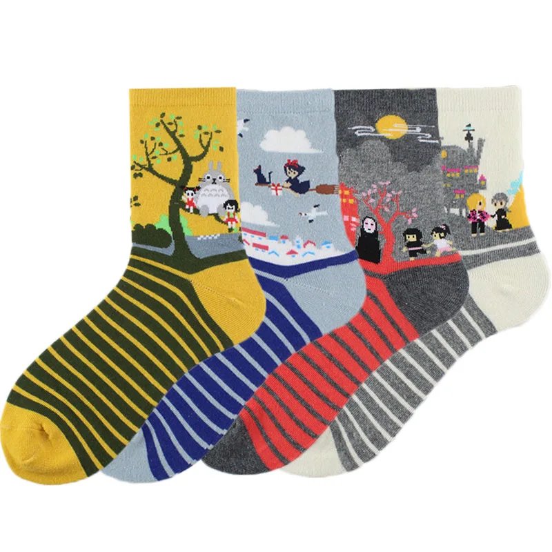 

Cartoon Funny Socks Jacquard Japanese Creative Cute Socks Women Calcetines Mujer Divertido Animal Skarpetki Skarpety