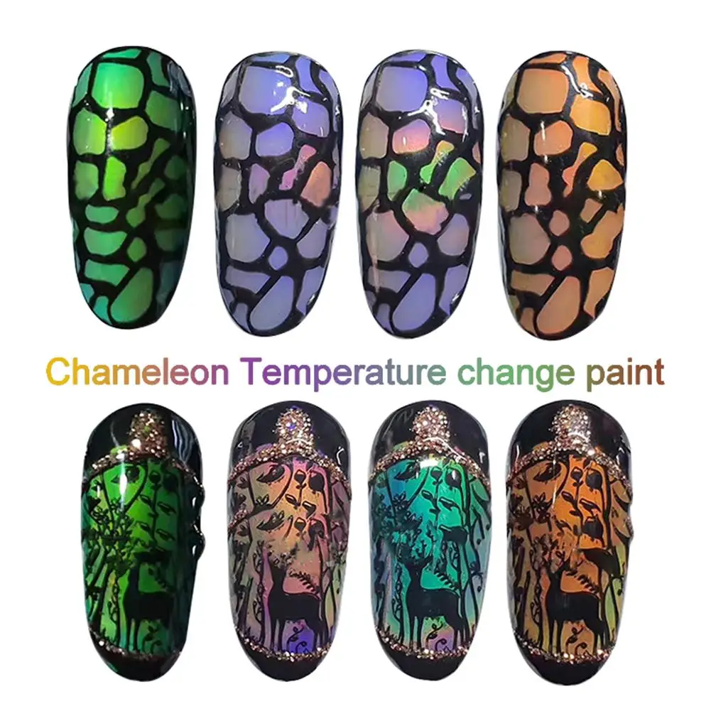 Меняющий температуру лак для ногтей безвредный неоновый термохромный жидкий
