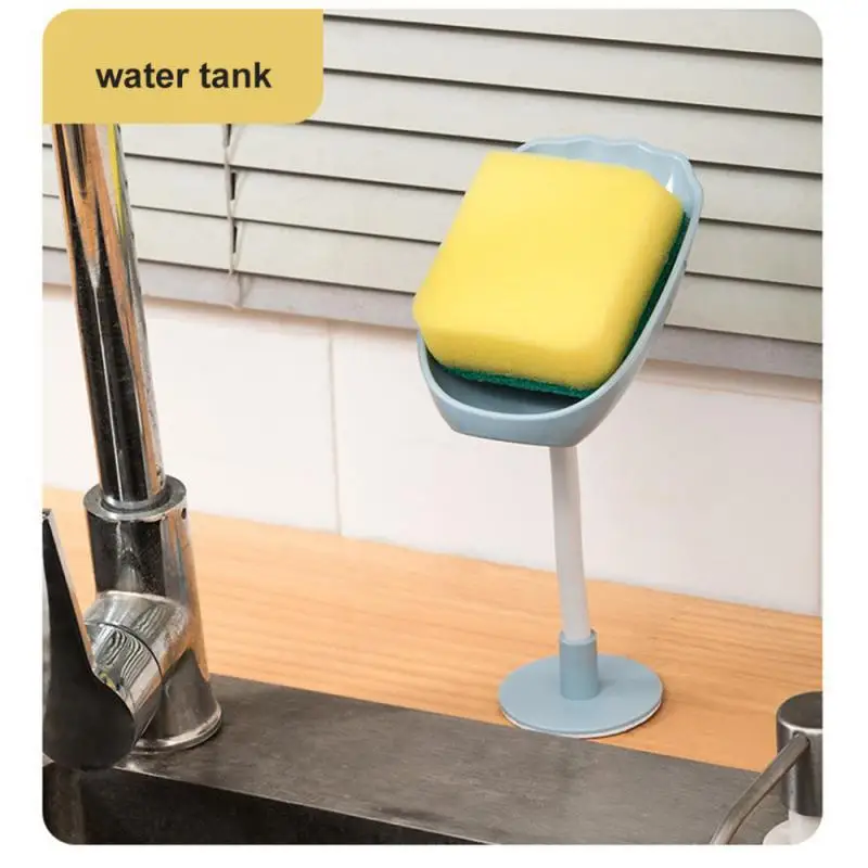 

Plastic Adjustable Sponge Rack Punch-free Soap Dishes Wall-mounted Draining Soap Boxes Bathroom Washbasin Sundries Orhanizer