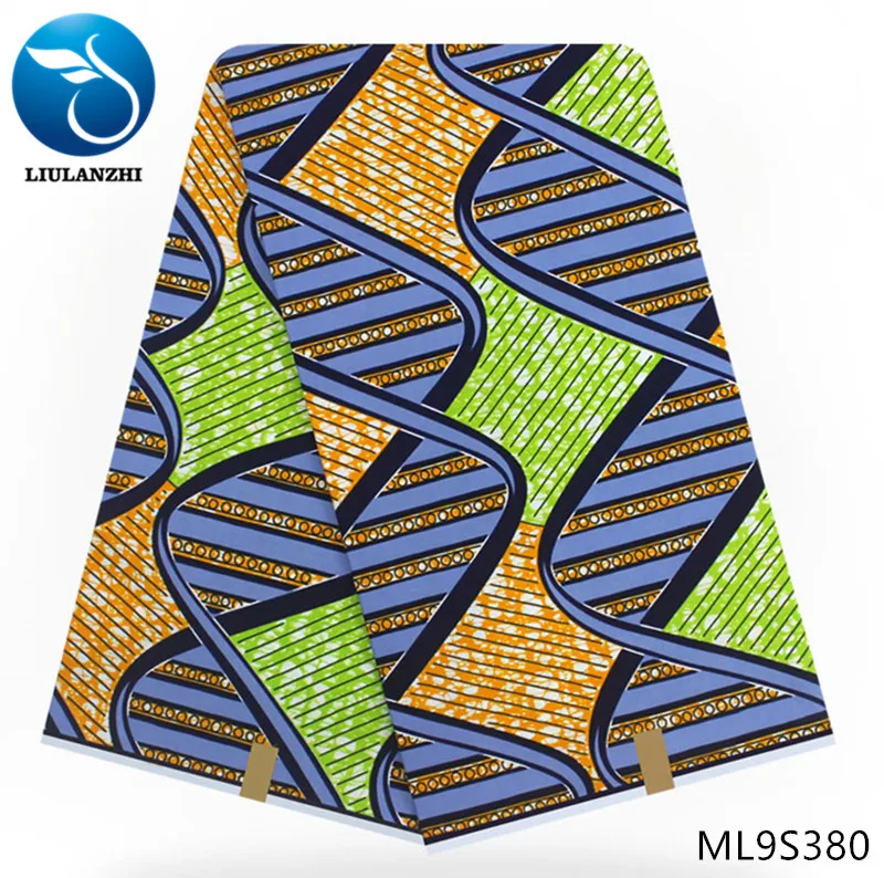 

LIULANZHI Ankara wax fabrics 100%Cotton Batik fabrics High quality african wax real fabric for women dress ML9S360-ML9S382