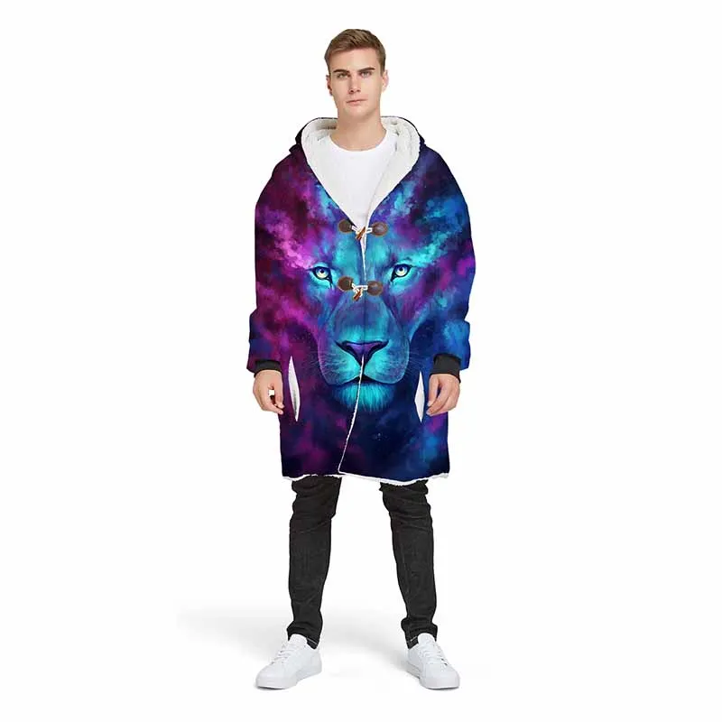 Леопардовое одеяло с животными зимнее теплое красное пальто капюшоном куртка