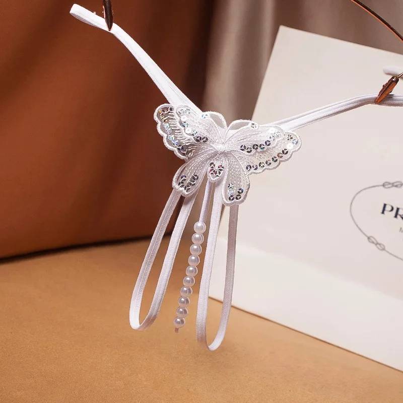 Сексуальные трусики для женщин эротическое нижнее белье с вышивкой бабочки