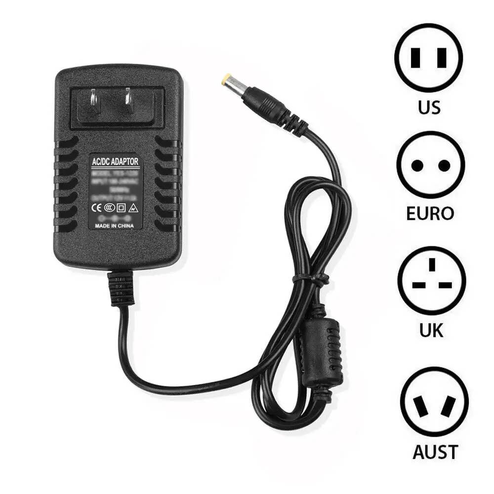 

12V 2A Digital Piano Keyboard Adapter Power Supply For Casio CTK-6250 CTK-6300 PX-130 WK-6500 AP-220