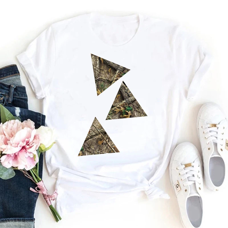 

Женская футболка с геометрическим принтом, белая Повседневная футболка в стиле 90-х с графическим принтом, 2021