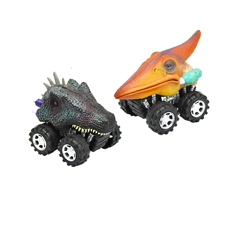 

2pcs/4pcs Plastic Animal Children-Toy Jurassic World Dinosaur Model Mini Toy Pull Back Car Kids-Toys Gift For Children