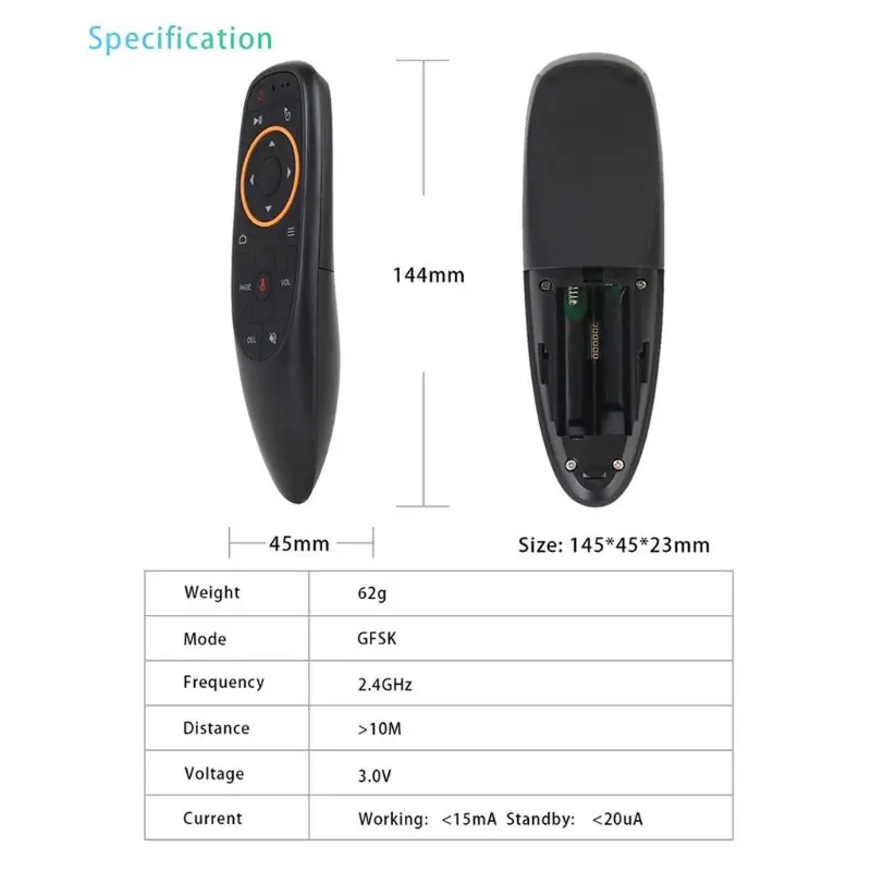 G10 2,4G Голосовая воздушная мышь Fly mouse ИК функция обучения дистанционное управление работа с Android Box tv управление ler W91A