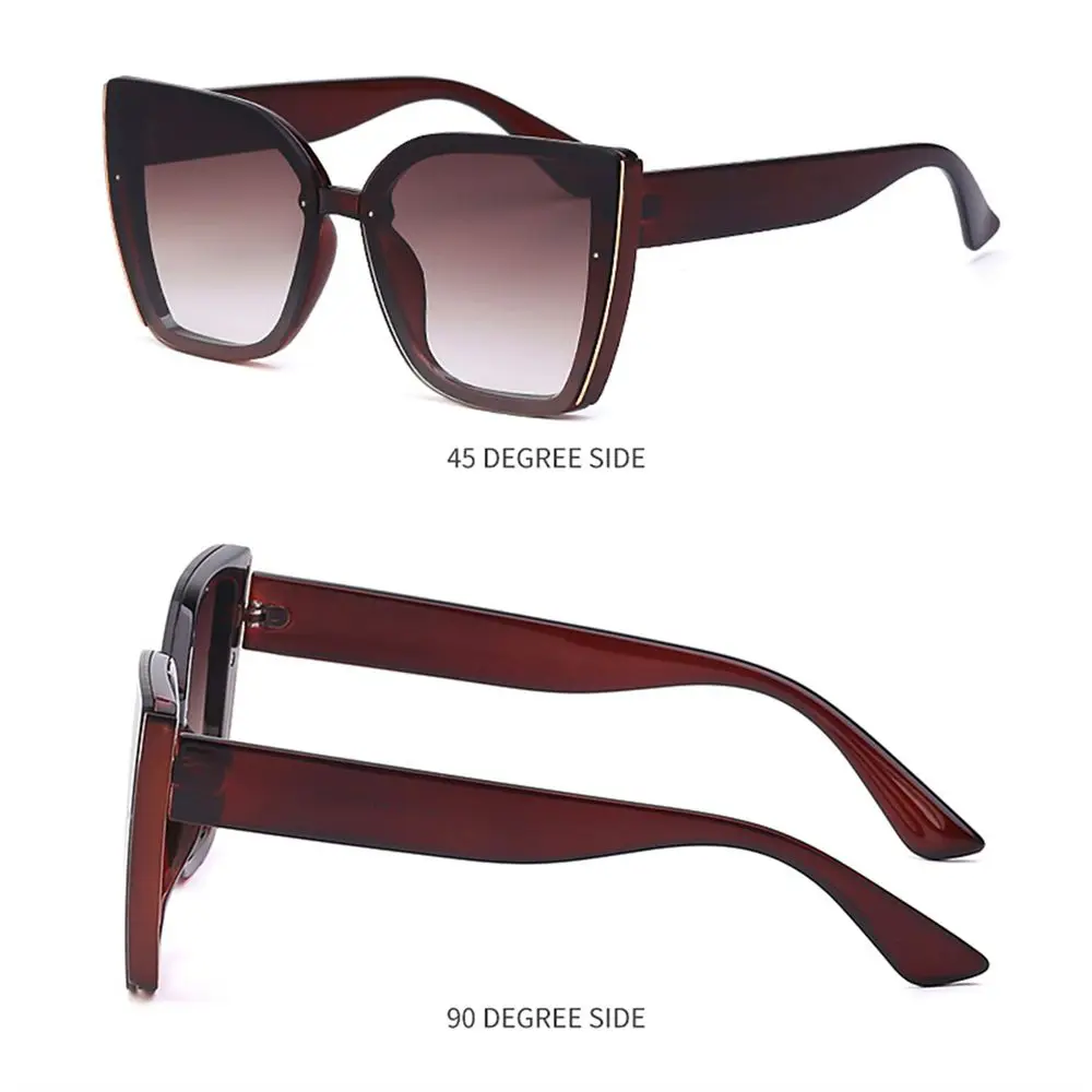 Солнцезащитные очки кошачий глаз для мужчин и женщин в квадратной оправе