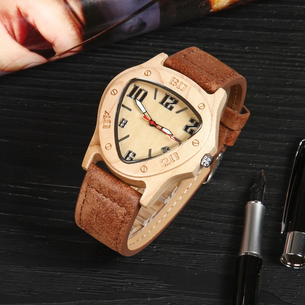 Мужские часы черные из натурального дерева мужские простые бамбуковые наручные