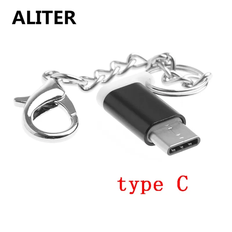 ALITER USB-C USB 3 1 Тип C штекер для микро гнездовой адаптер с цепочкой ключей от потери |