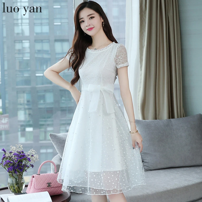 Summer Black Lace Sexy Evening sun dress 2020 Elegant Women White Hollow Out Ladies dresses sarafans Party Club Dress Vestidos | Женская