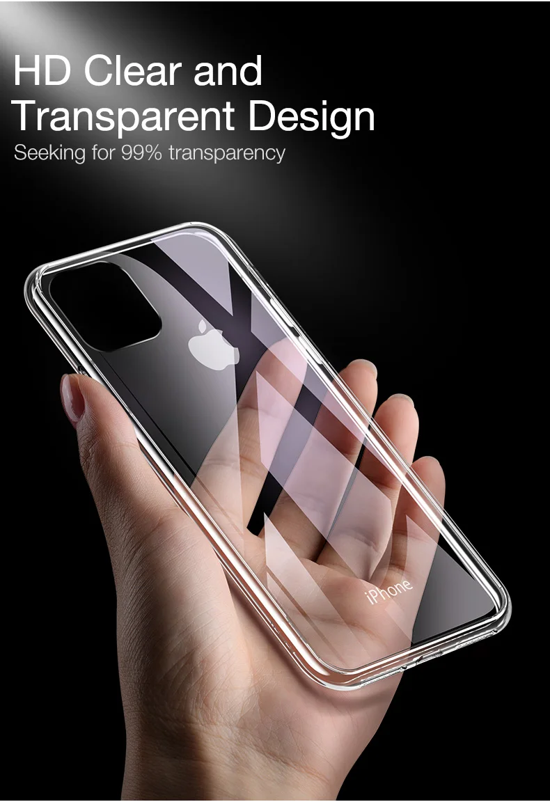 Cafele для iPhone 11 Pro Max чехол прозрачный TPU edge+ закаленное стекло задняя панель чехол для iPhone 11 pro max Защитная крышка