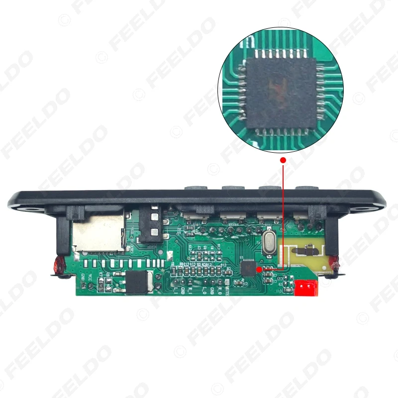 Автомобильный беспроводной Bluetooth MP3 WMA декодер FEELDO 12 В плата аудио модуль USB TF порт