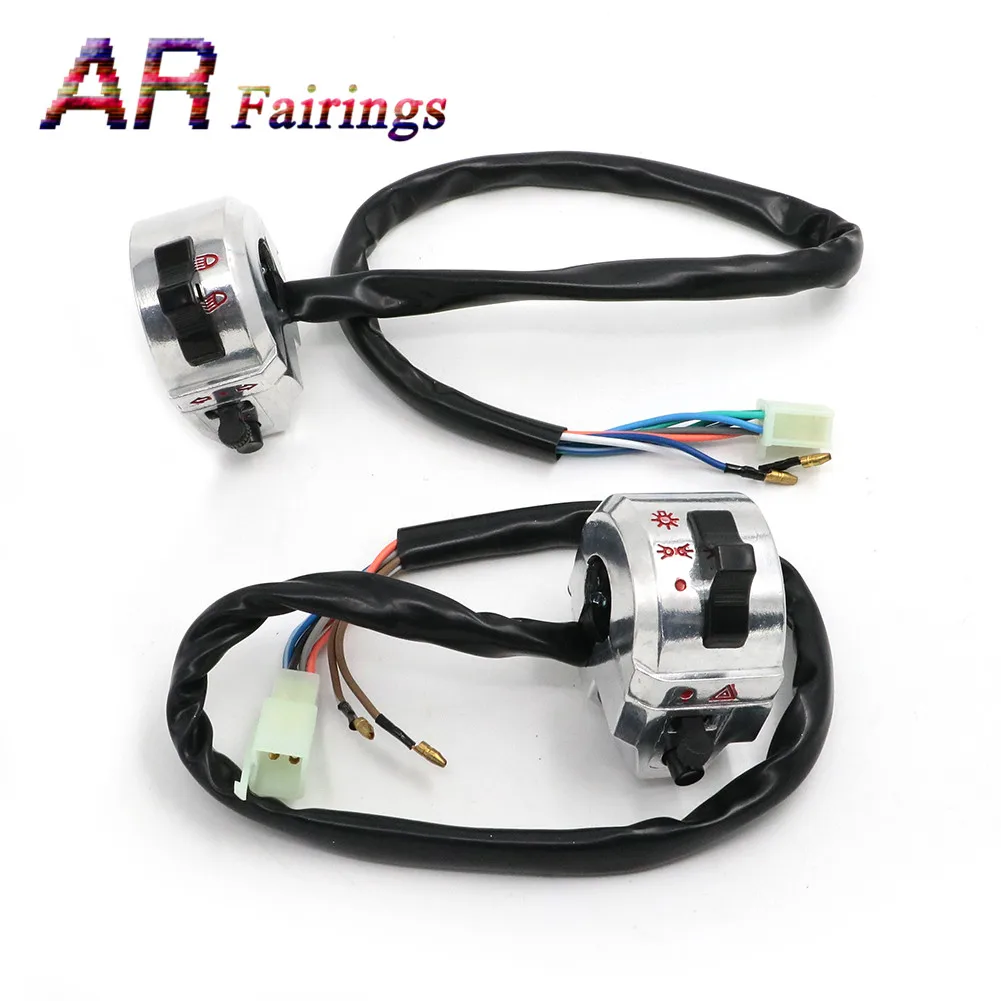 

1 Pair Universal Motorcycle 22mm 7/8" Handlebar Switch Gear Control for Cafe Racer Dirt Bikes Quad ATVs