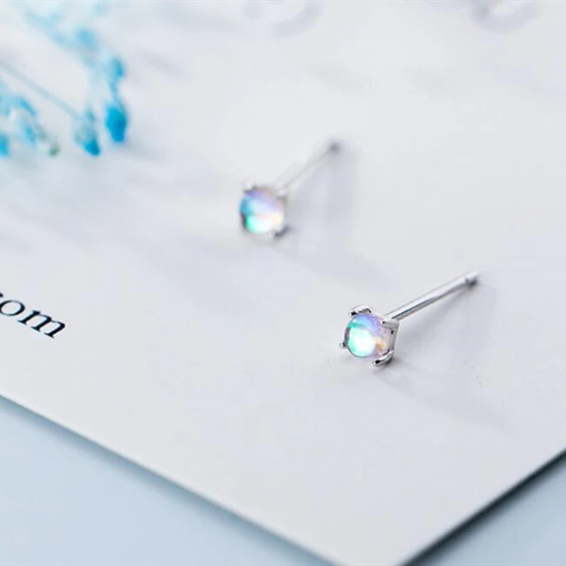 Серьги гвоздики из серебра 2019 пробы с градиентом|Серьги-гвоздики| |