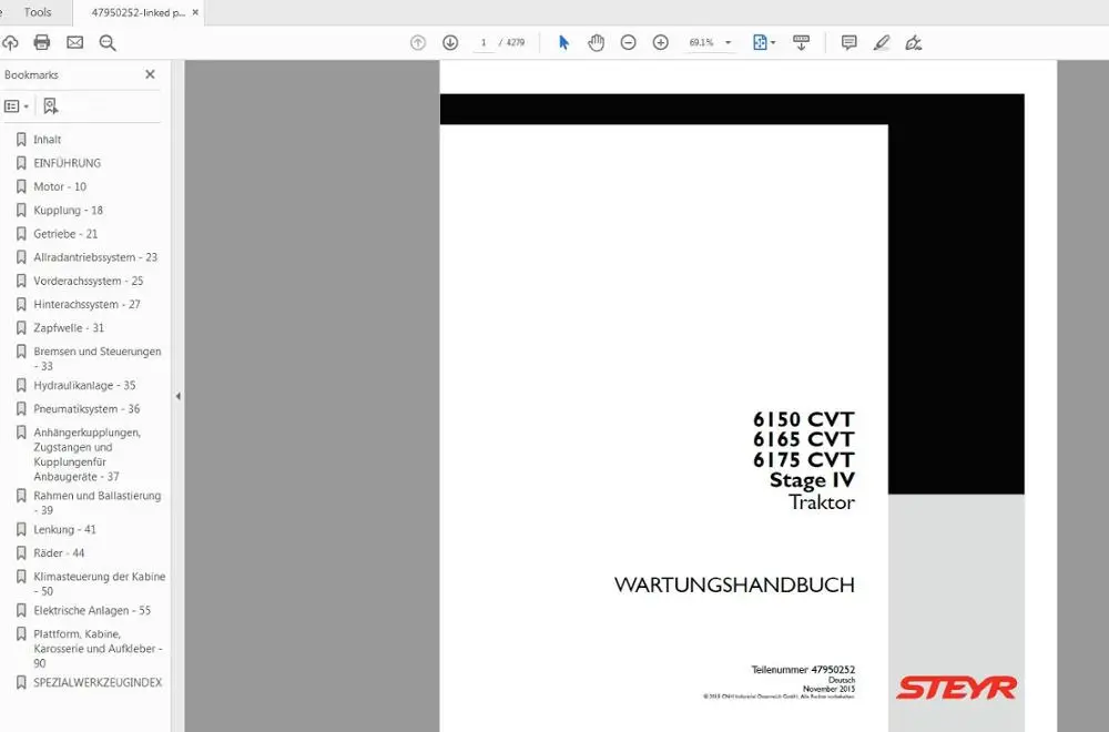 Steyr Tractor Agricultural Service Manual | Автомобили и мотоциклы
