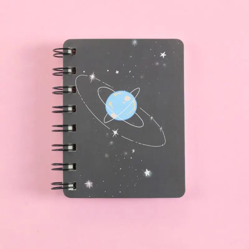 

4pcs Starry Sky Spiral Coil Notebook Blank Paper Journal Diary Planner Notepad