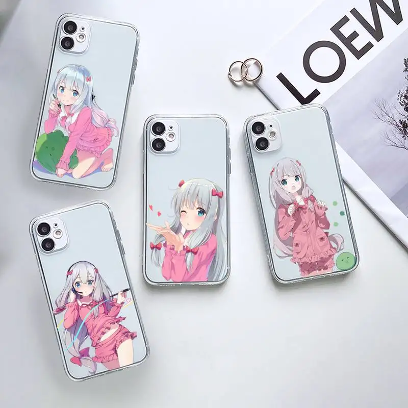 

Izumi Sagiri anime Phone Case Transparent for iPhone 7 8 11 12 13 mini pro X XS XR MAX Plus design coque shell cover