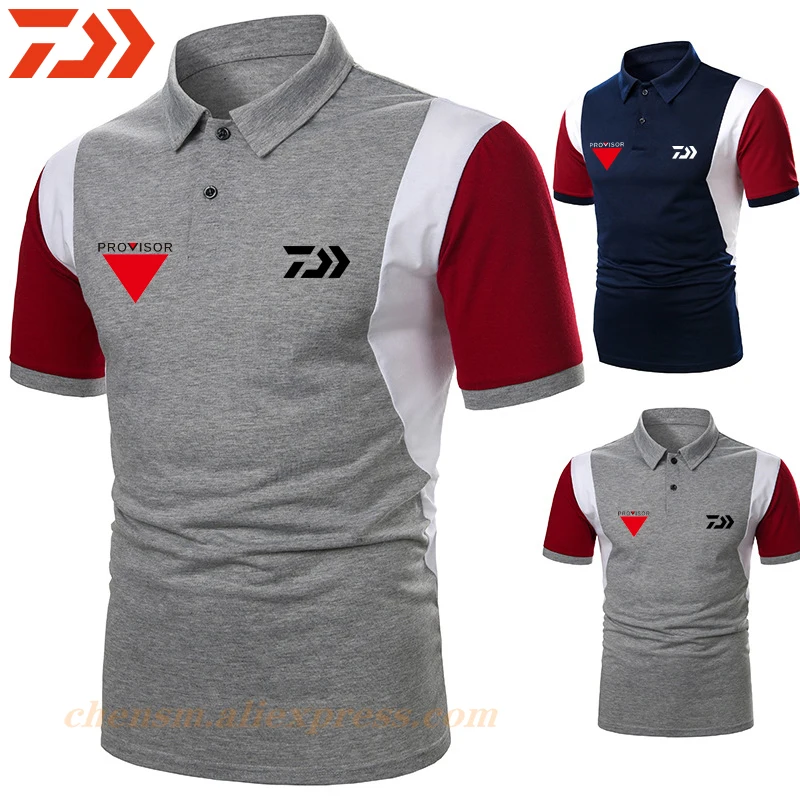

2021 New Summer Men Women Daiwa Fishing Clothing Short Sleeve Breathable Solid Thin Outdoor Fishing Polos Shirts Casual Tshirt