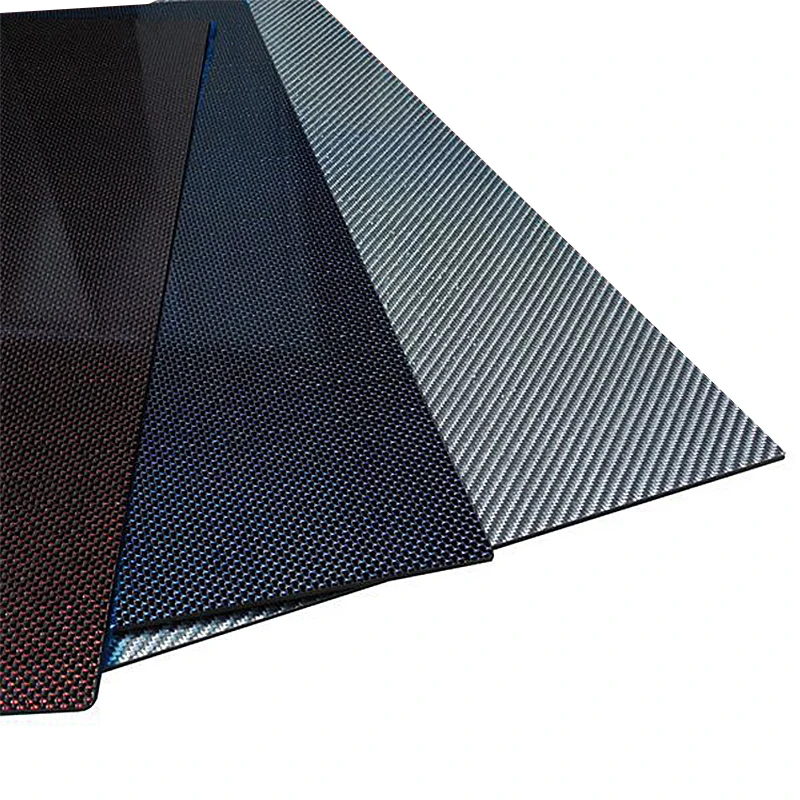

200x300mm Plain Glossy Matte Thickness 0.5-2.5mm High Quality 3K Gold Red Blue Silver Colored Carbon Fiber Sheet