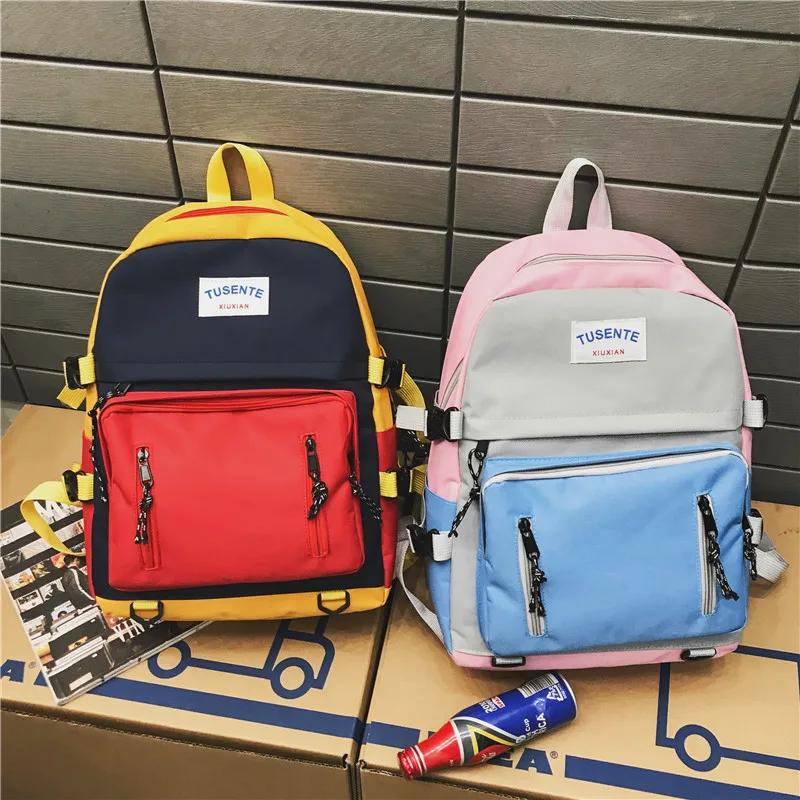

CGCBAG 2021 New Backpack Casual Korean Style Student School Bag For Teenagers Girls Simple Waterproof Travel Bag Female Backpack