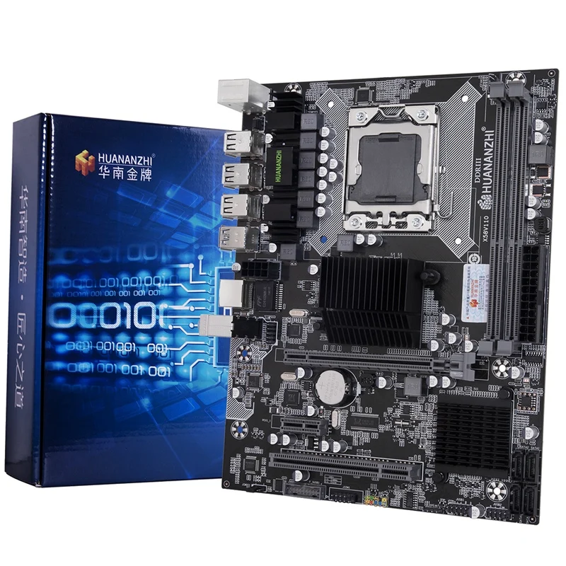 Материнская плата HUANANZHI X58 RX3.0 V110 для Intel LGA 1366 X5650 X5675 DDR3 1066/1333 МГц 16 Гб PCI E SATA2.0 USB 3