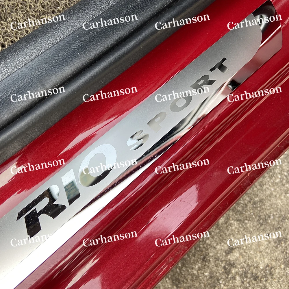 Для KIA RIO Накладка дверного порога 5 4 3 Аксессуары Нержавеющая сталь потертости