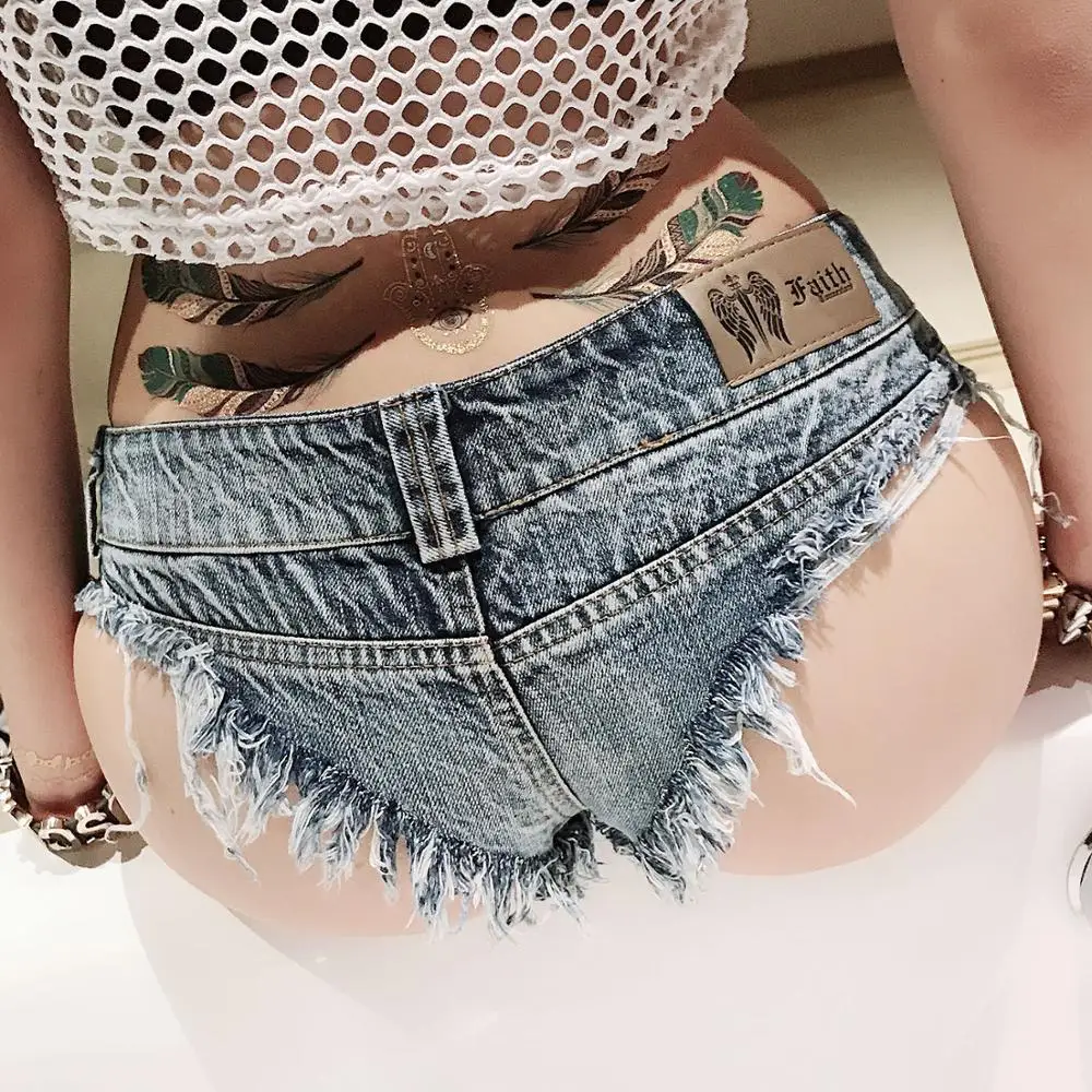 

Low Waist Sexy Women Mini Shorts Beach Summer Female Denim short DZA188