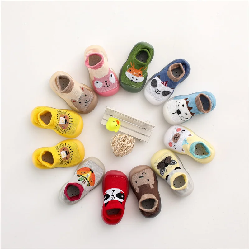 

Baby First Walkers Newborn Shoes Infants Booties Anti-slip Toddler shoes Boys Girls Knitted Breathable Soft Bottom Floor Shoes