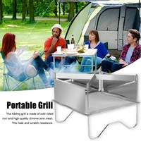 foldable barbecue grill stainless steel portable rack bbq camping picnic backpacking couple barbecue stove outdoor grill supplie
