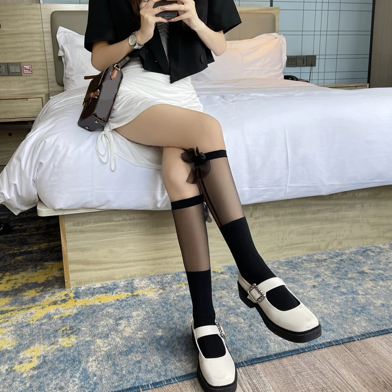 

Breathable Lace Tube Socks JK Stockings Lolita Socks Sexy Calf Socks Soft Uniform Socks