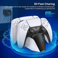 dual fast charger usb type c charging cradle dock station for sony playstation5 wireless controller joystick gamepad