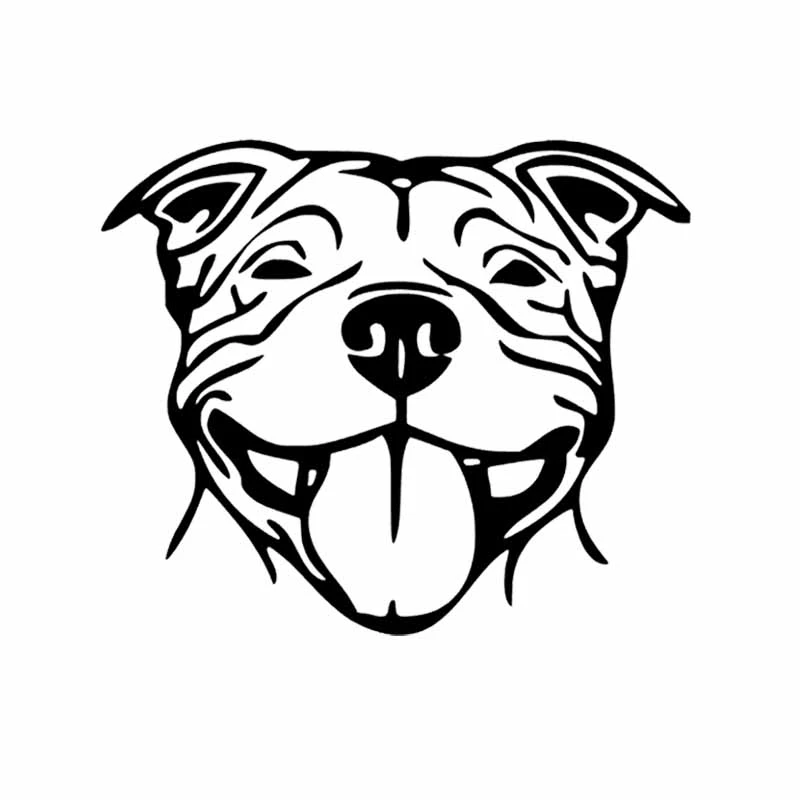 

Dawasaru Staffordshire Bull Dog Car Sticker Cover Scratch Decal Laptop Motorcycle Auto Accessories Decoration PVC,16cm*13cm