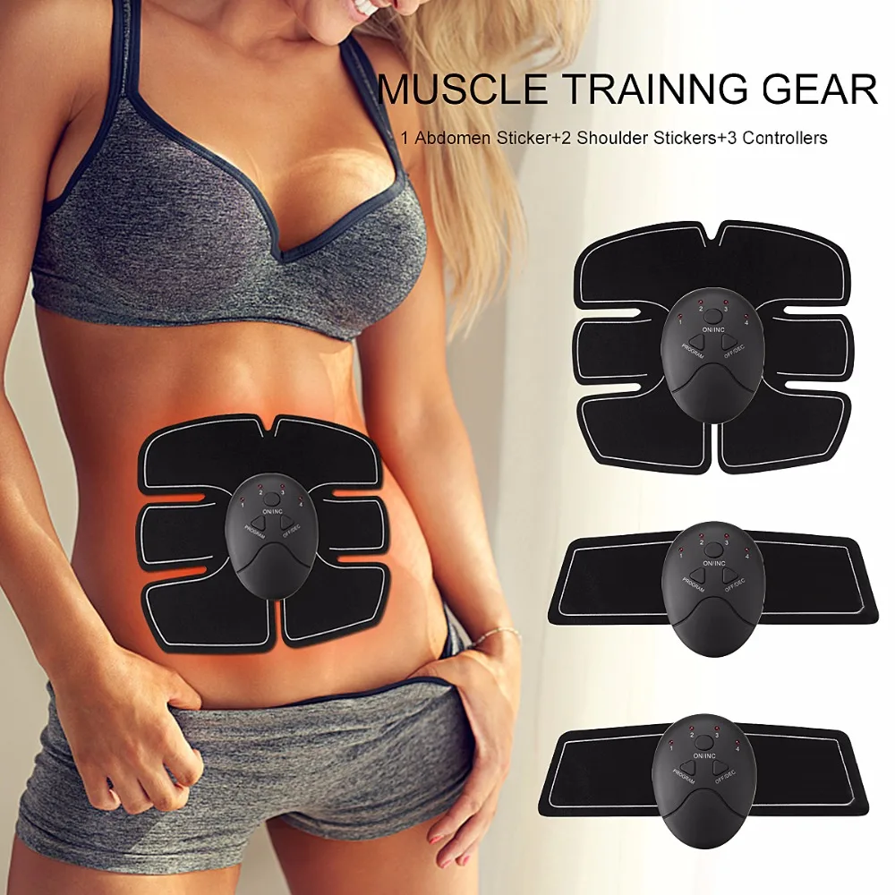 

Electric Smart EMS Abdominal Muscle Trainer Women Men Wireless ABS Fitness Muscle Stimulator Training Exerciser Toning Machine