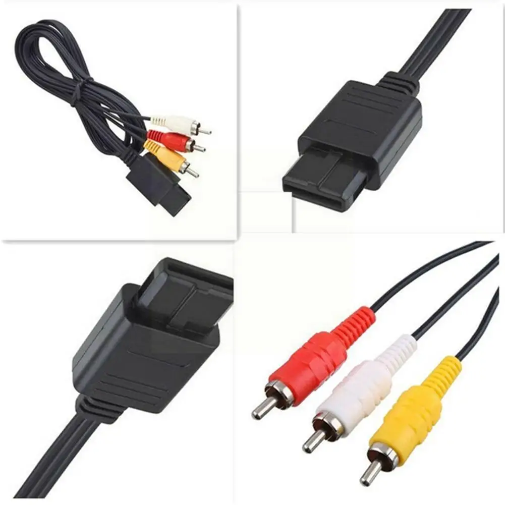 

1.8M For Nintendo 64 Audio TV Video Cord AV Cable to RCA For Super Nintend GameCube N64 SNES Game Cube Accessory O8A0