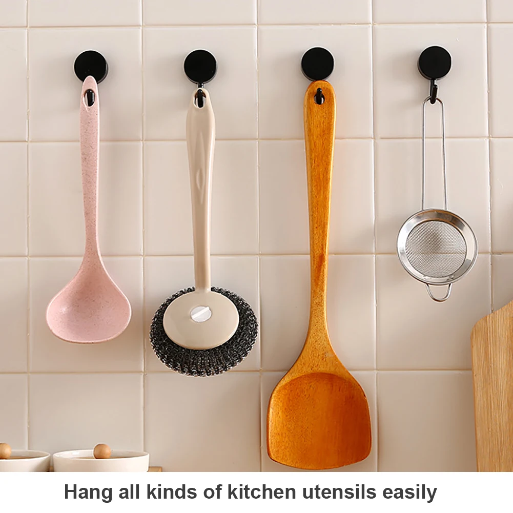 Клейкие настенные крючки однотонные без следов для ванной комнаты 10 шт. | Дом и