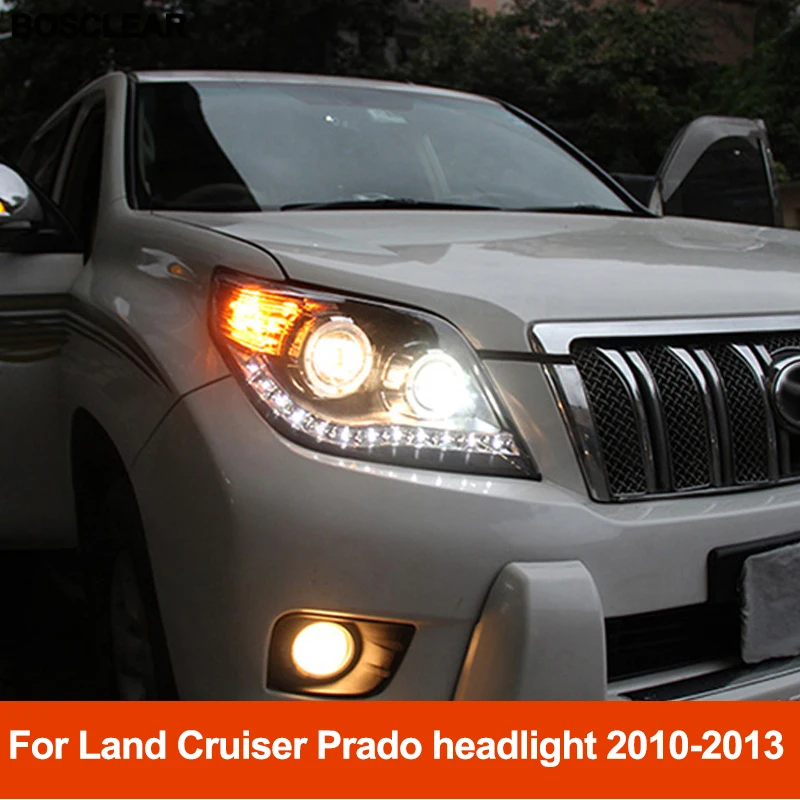 Автомобильный Стайлинг для Toyota Land Cruiser Prado фары 2010 2011 2012 2013 светодиодный ные DRL
