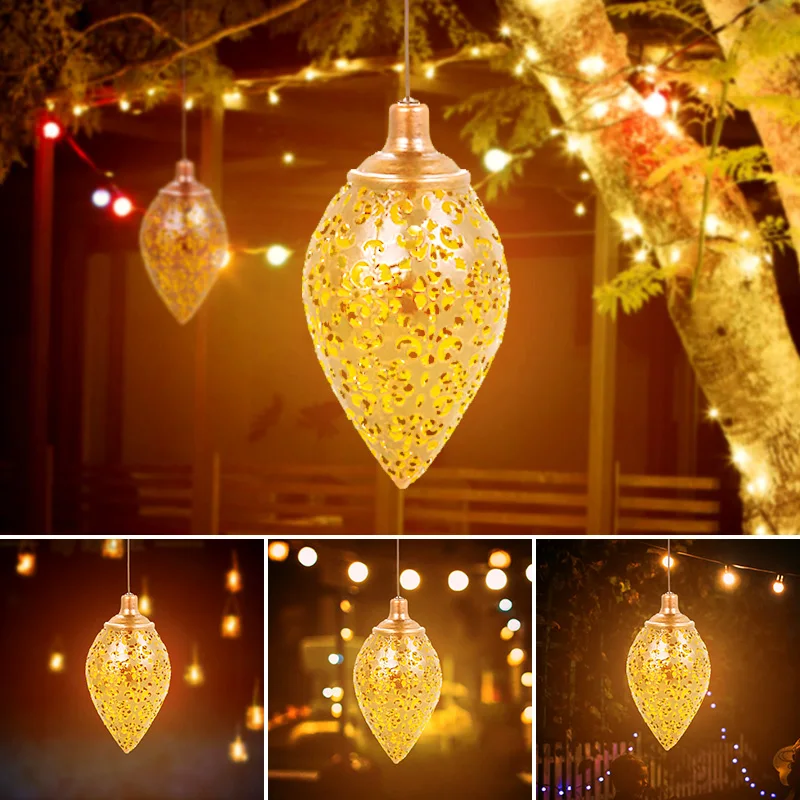 Solar Light LED Lantern Garland Waterproof Hanging Outdoor Fairy Lights Powered Lamp Pendant Lighting Decoration | Освещение