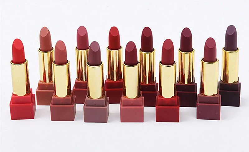 Набор матовых помад для губ 12 шт./лот водостойкий питательный бархатный карандаш