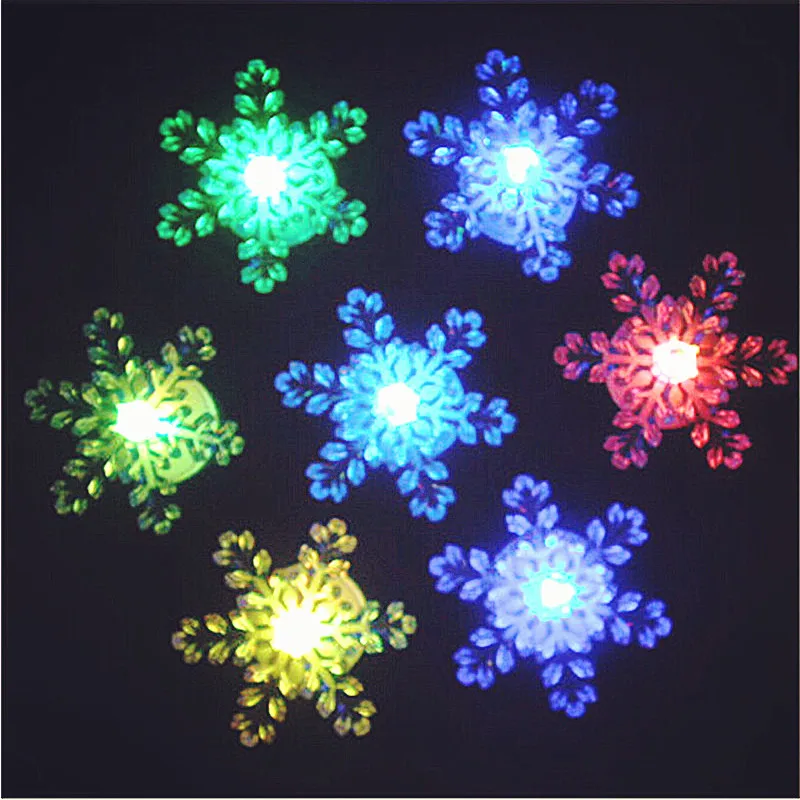 2017 Светодиодные ночные светильники для танцев 25 шт. в форме снежинки зимнее белое