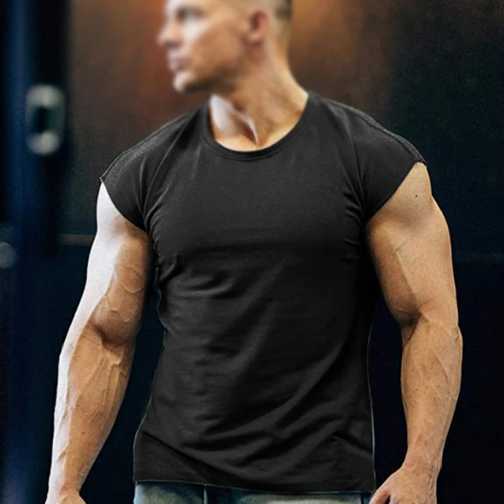 ERIDANUS для мужчин футболка Slim Fit без рукавов Фитнес упражнений в европейском и