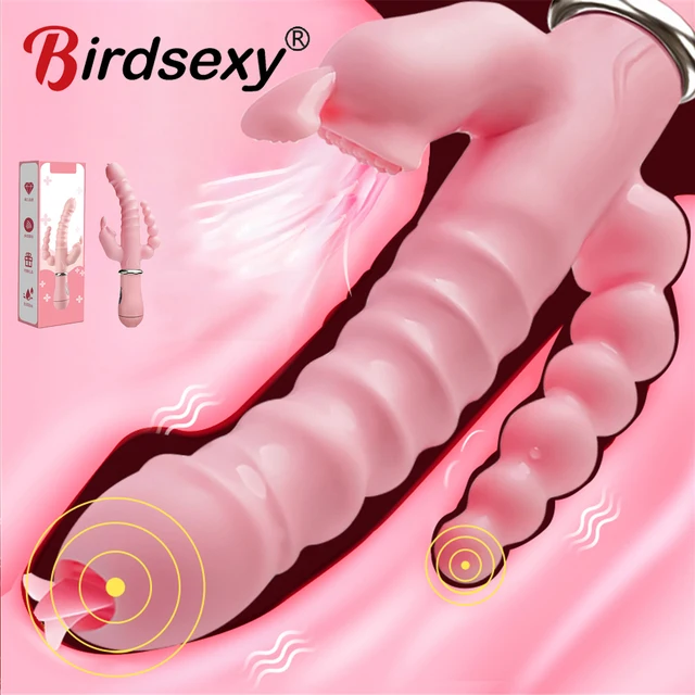 3 in 1 Ribbed Dildo Vibrato 1