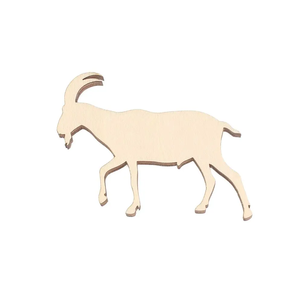 

Goat shape, laser cut, Christmas decorations, woodcut outline, silhouette, blank unpainted, 25 pieces, wooden shape (0288)