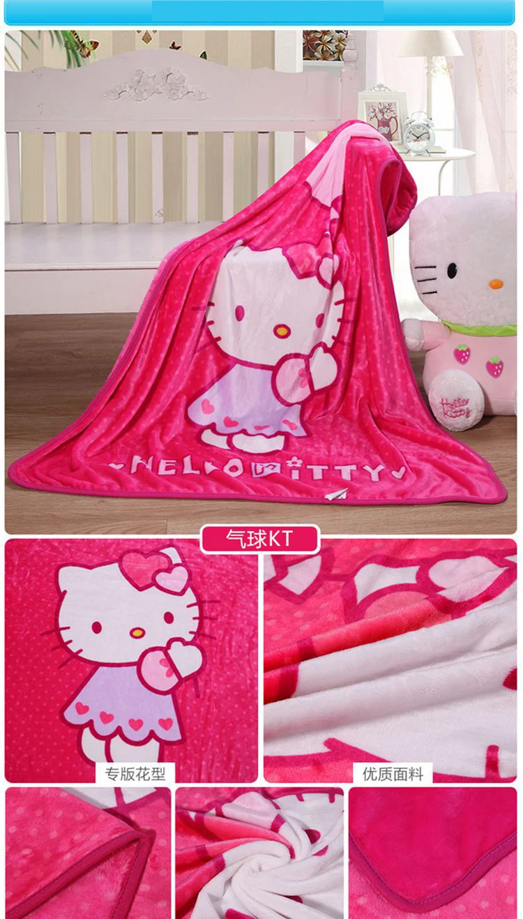 Одеяло с рисунком «hello kitty»; Фланелевое детское одеяло с Микки Маусом; однослойное детское одеяло из кораллового флиса; детское одеяло