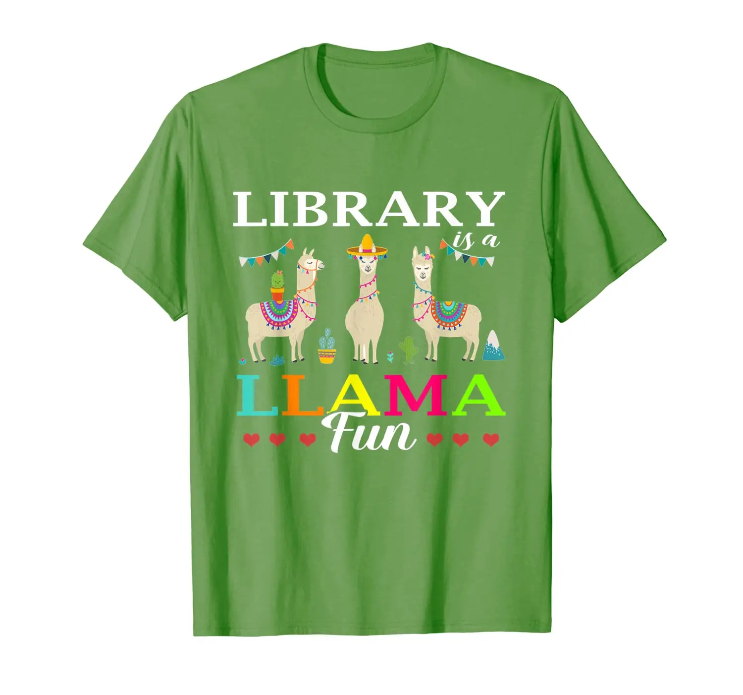

Library Is A Llama Fun Reading Lovers Gift T-Shirt