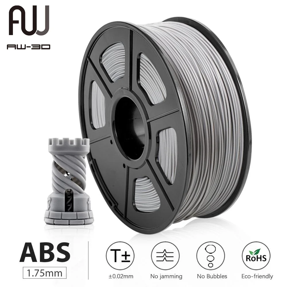 

AW 3D ABS 3D Printer Filament 1.75mm 1 KG/roll For FDM 3D Printer 3D Printing Pen Tolerance +/-0.02mm Eco-friendly Filaments