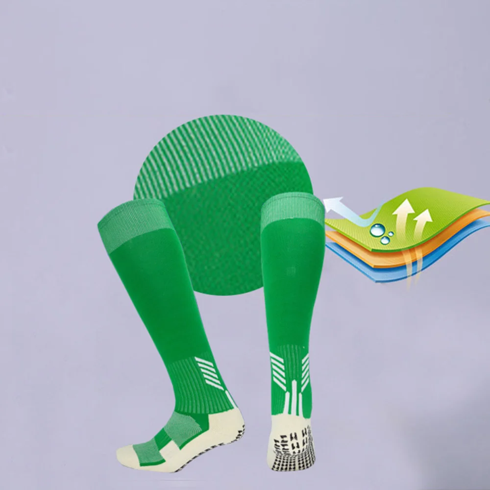 

1 Pair of Antiskid Long Knee High Socks Sport Soccer Athletic Stockings for Outdoor Running