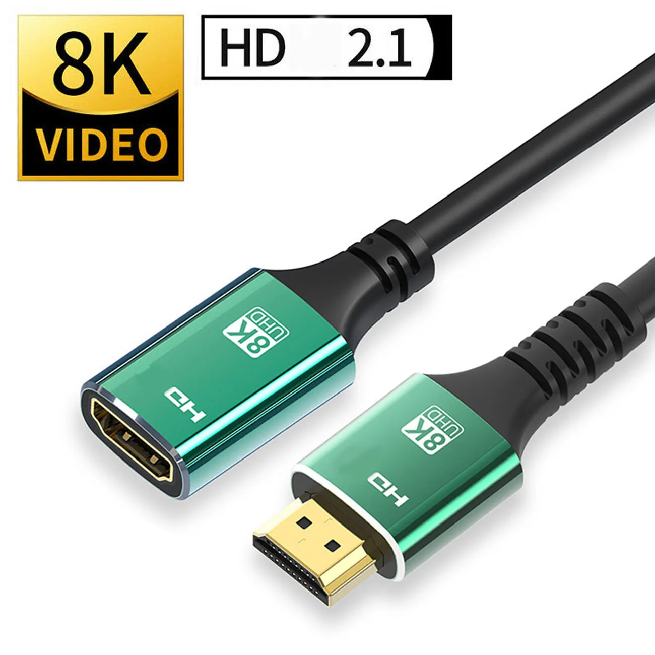 

2.1 Cable 8k 60Hz 4K 120Hz 3D High Speed 48Gbps HDMI-Compatible Cable for HDTVs Extender Video 8K HDMI-Compatible Cable