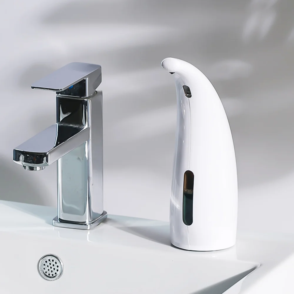 

White Soap dispenser Touchless Automatic ABS Soap Dispenser Motion Sensor Hand Free Dish Soap for Kitchen and Bathroom without B