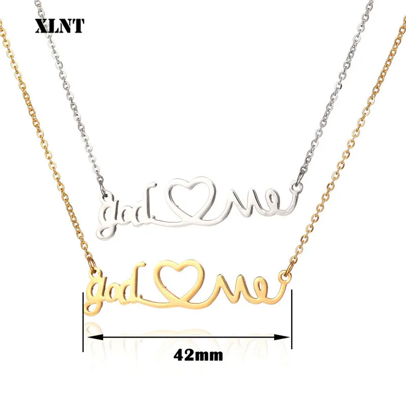 XLNT Новое поступление колье из нержавеющей стали ювелирное изделие Бог любящий
