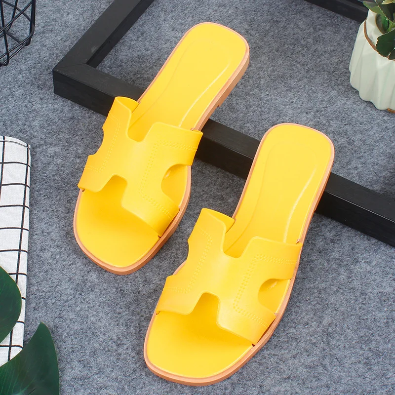 

Shoes For Women 2020 Slippers Open Toe Flip Flops Clear Women Outdoor Flat Beach Popular Fashion Sandals Young Laides